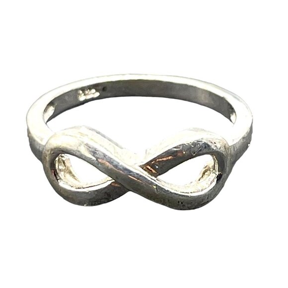 925 Sterling Silver Infinity Symbol Ring Size 6 Casual Everyday Minimalist - Picture 1 of 4